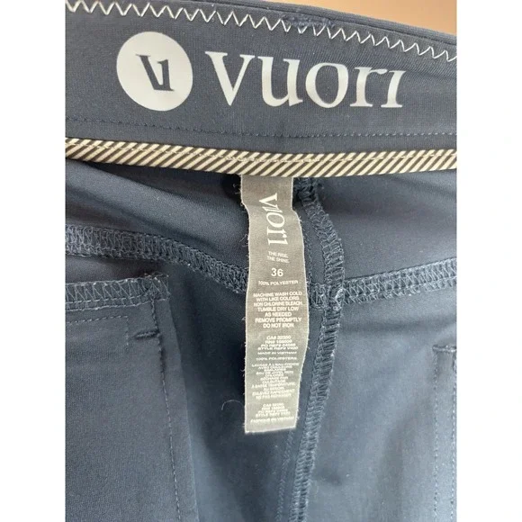 Vuori Meta Pants Mens 36x30 Dark Blue Performance Stretch Chino Travel Golf City - Picture 3 of 3